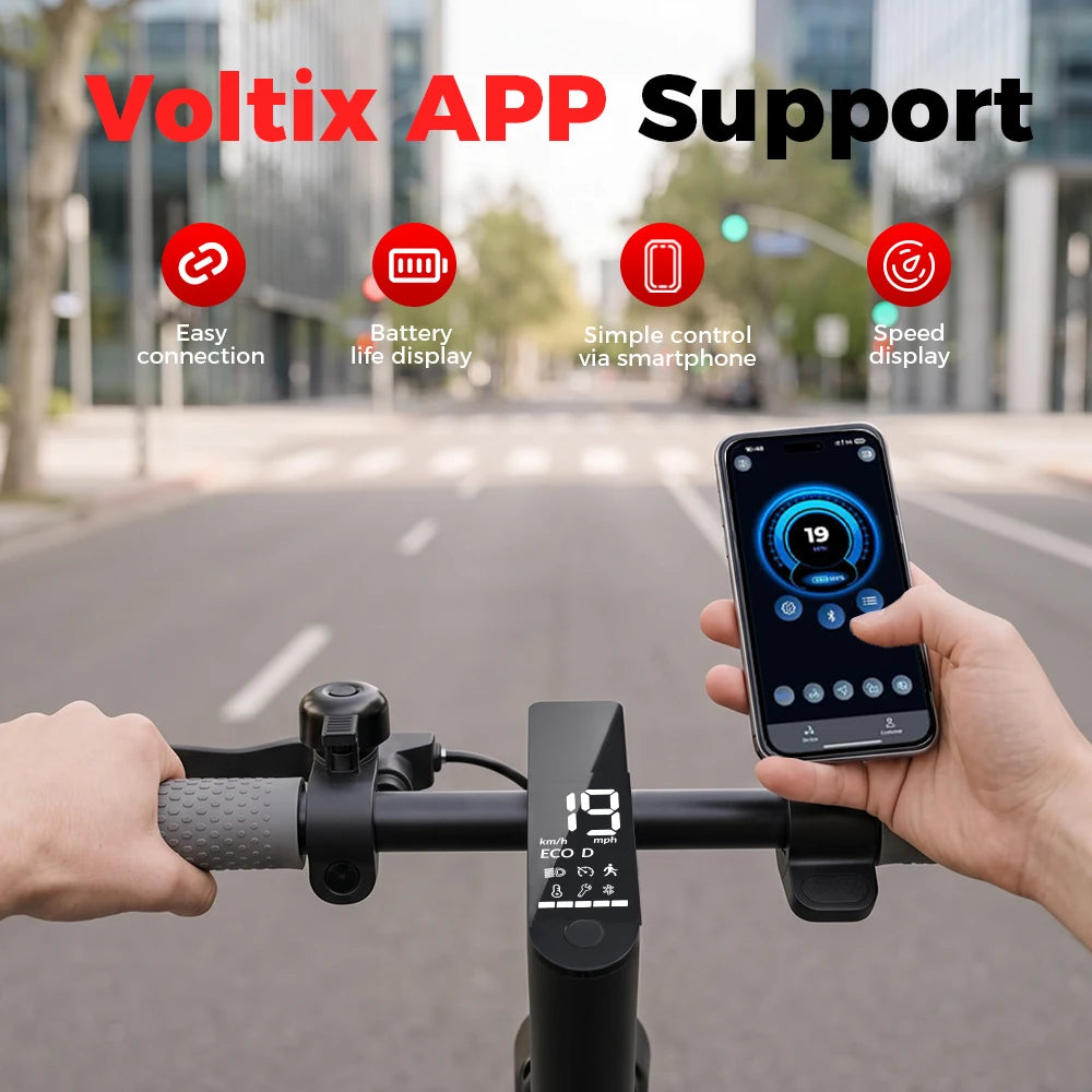 W3C Electric Scooter 8.5 Inch 500W Max Motor 36V7.8Ah Battery 24-34KM Range 3 Speed 35KM/H Rear Drive Rear Hub Brake + E Brake With App E Scooter