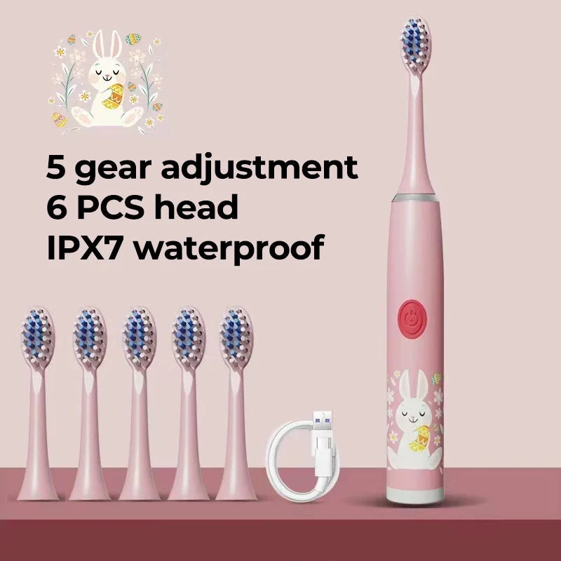 USB Sonic Child Electric Toothbrush Rechargeable Colorful