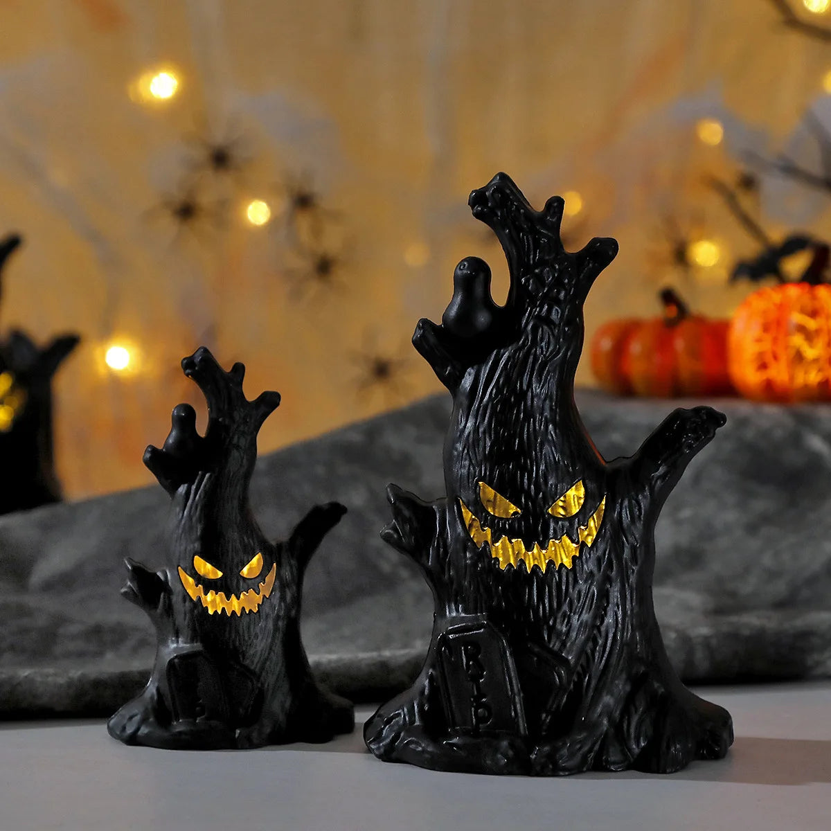 Light Up Halloween Tree Decoration Creepy Tree Figurine