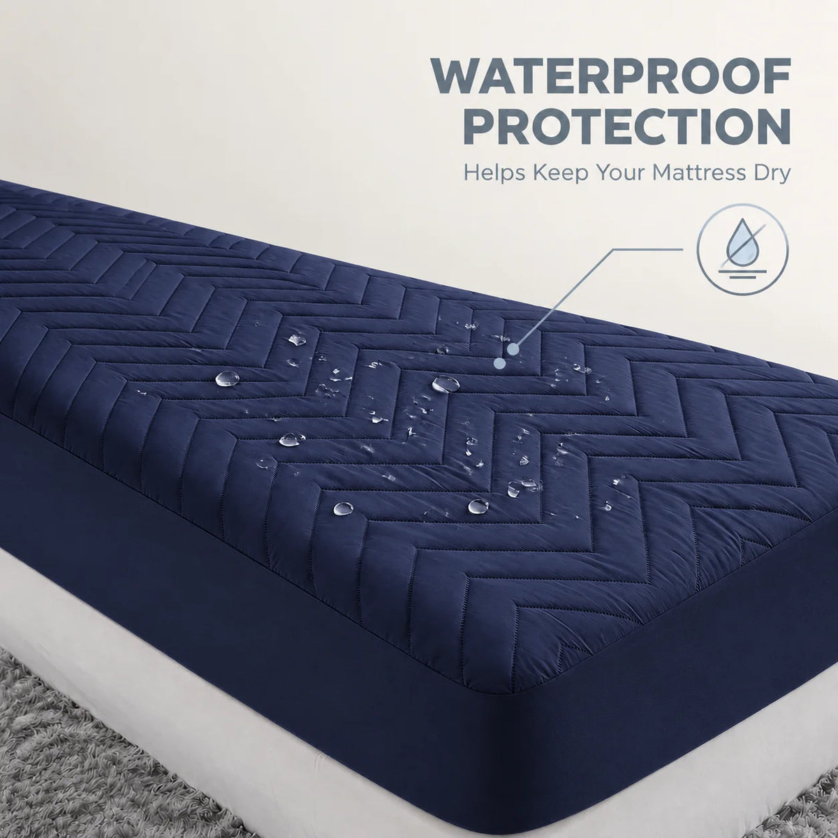 Waterproof Fitted Mattress Protector - Quilted Mattress Cover