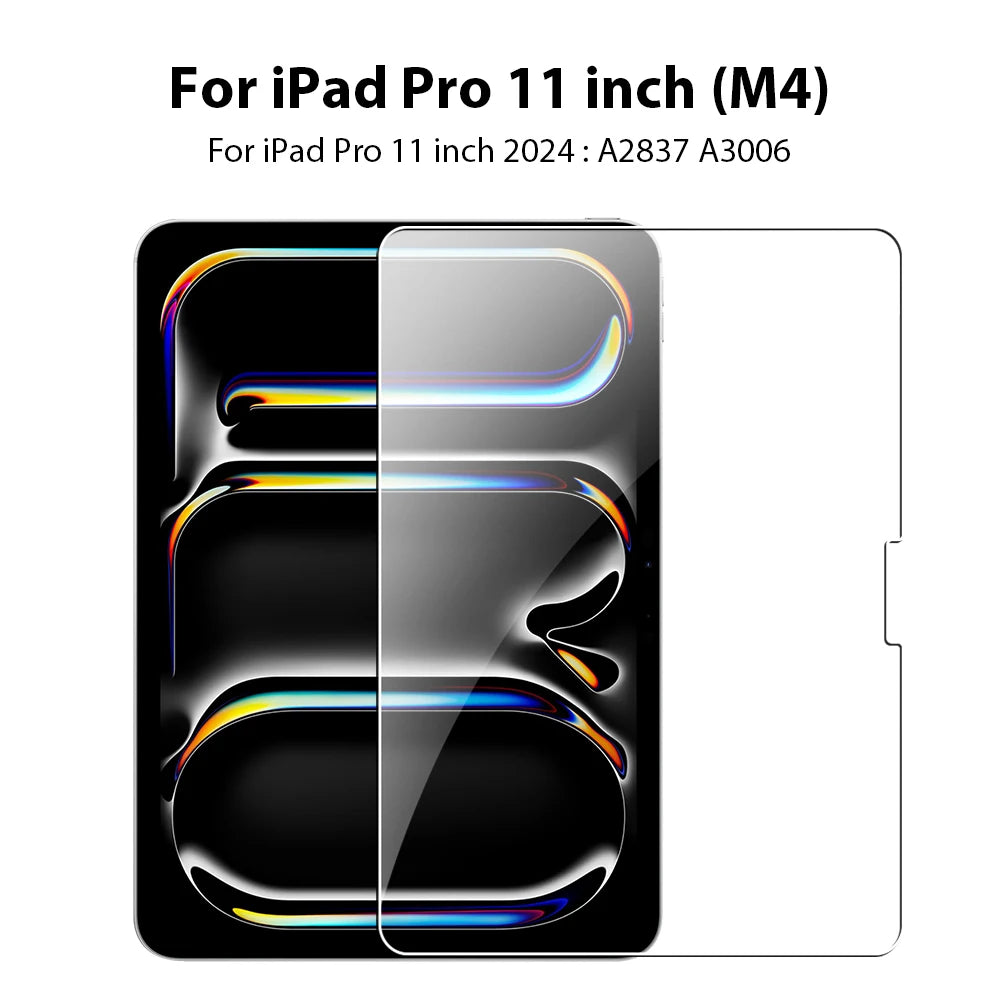 Tempered Glass Screen Protector For iPad A16 Air 13 11 5 4 M3 2025 10th Generation For iPad Pro 12.9 M4 M2 9th 7th Mini 6 7 Film
