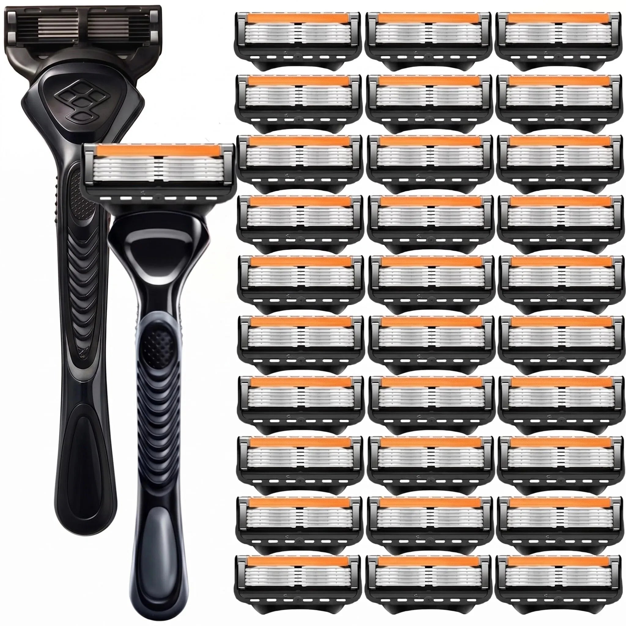 High Quality Men's Manual Safety Shaver with Handle Offered, 4 German 5 Layer Stainless Steel Shaver Blades