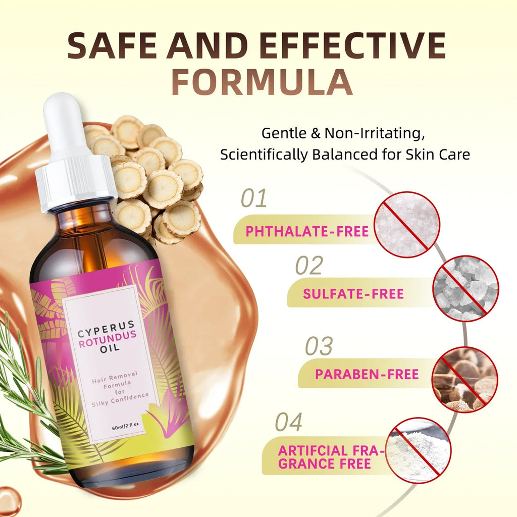 1-20 Pcs Natural Hair Growth Inhibitor Oil - Long-Lasting Reduction with Jojoba & Almond Oil for Smooth, Silky Skin.