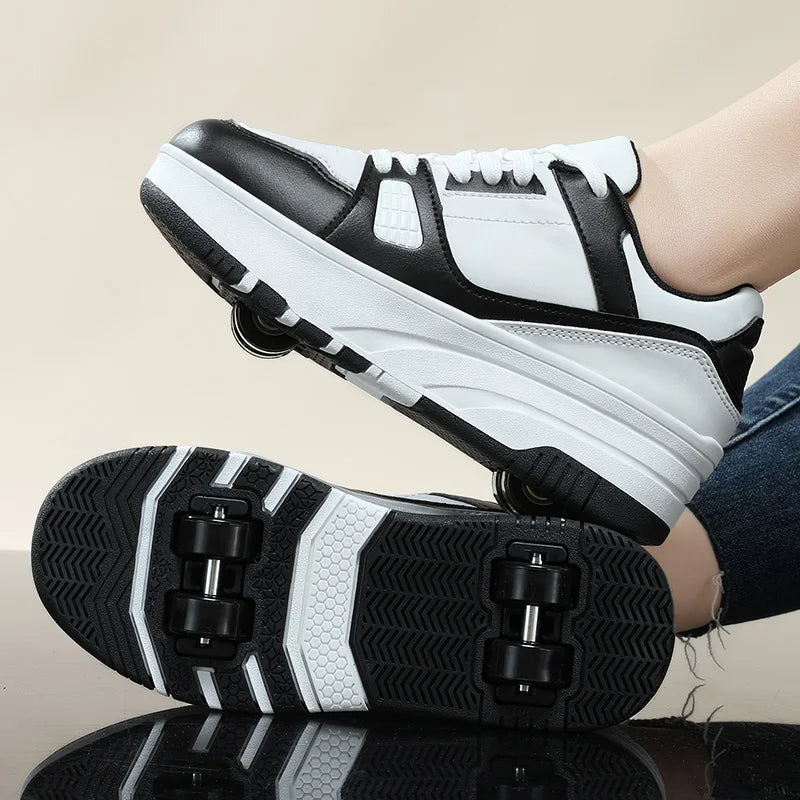 Four wheel roller shoes Boys girls walking shoes Casual outdoor