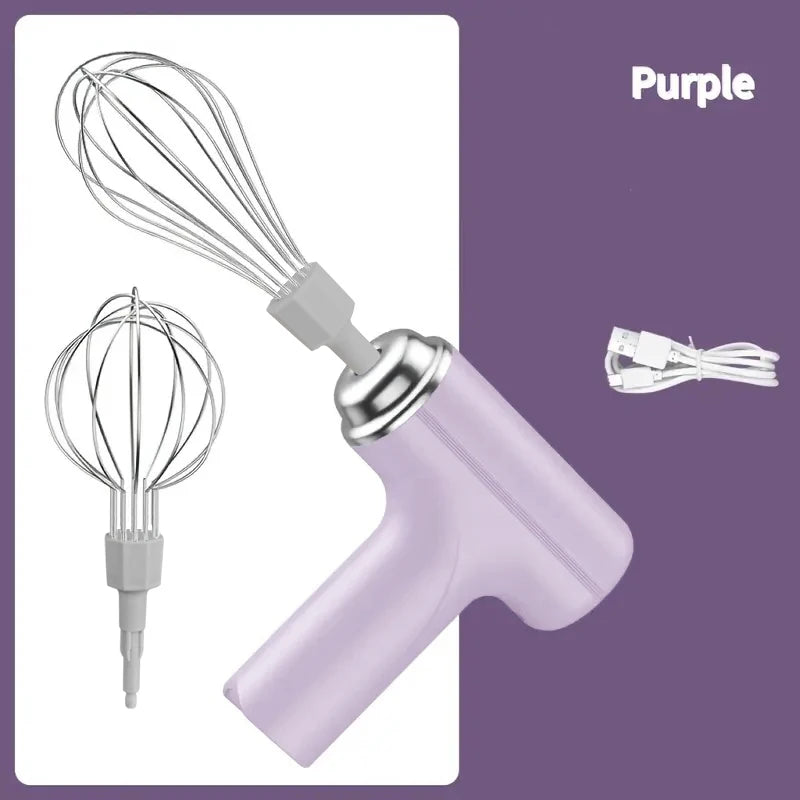 1 Portable Electric Mixer and Mixer - USB Charging,