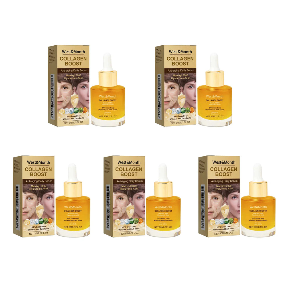 Collagen Face Serum Hydrating Tightening Smoothing Nourishing Brightening Face Skin Fade Fine Lines Anti-Aging Face Essence