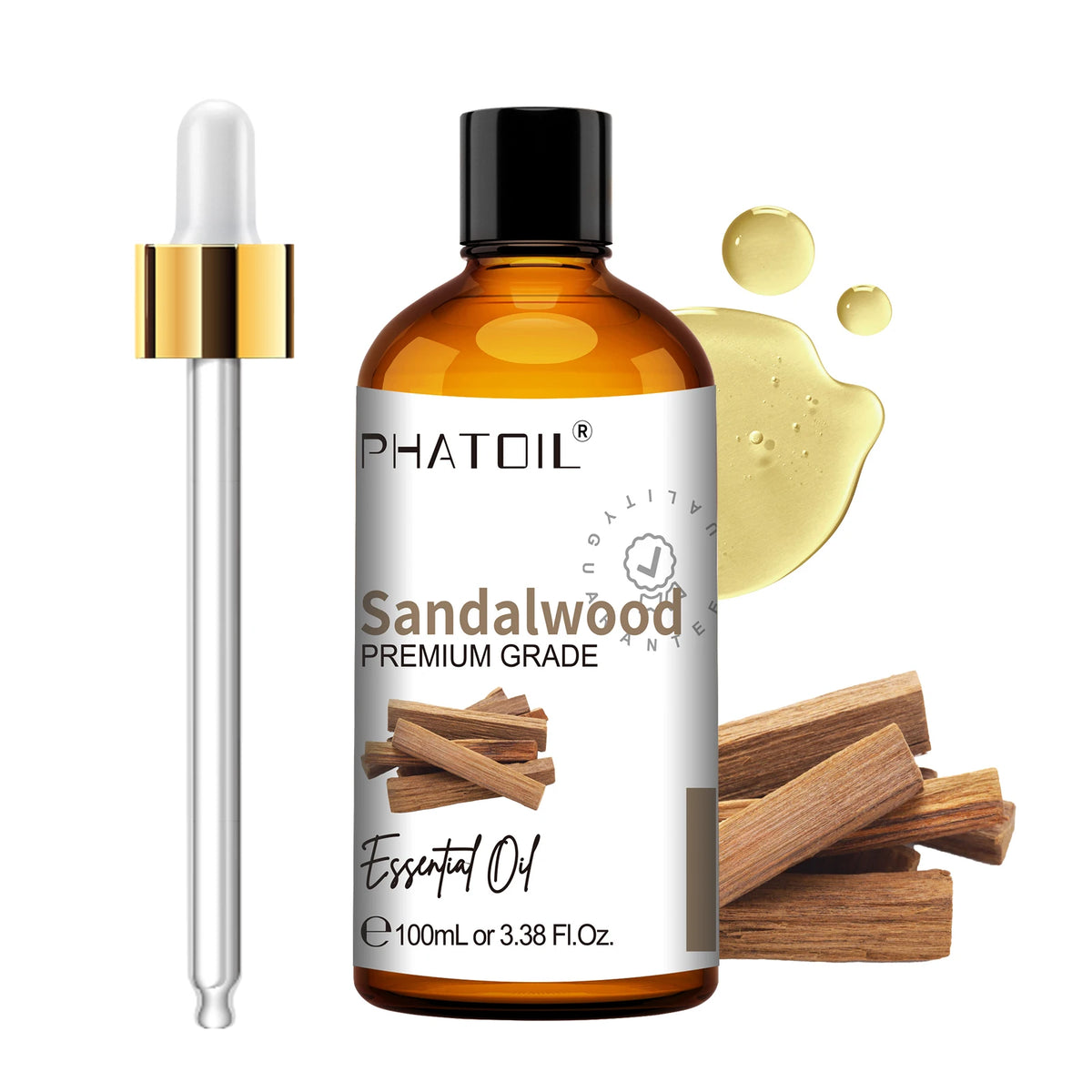PHATOIL 100ml(3.38 fl.Oz) Eucalyptus Peppermint Tea tree Vanilla Bergamot Aromatherapy Essential Oil For Diffuser,Candle Making