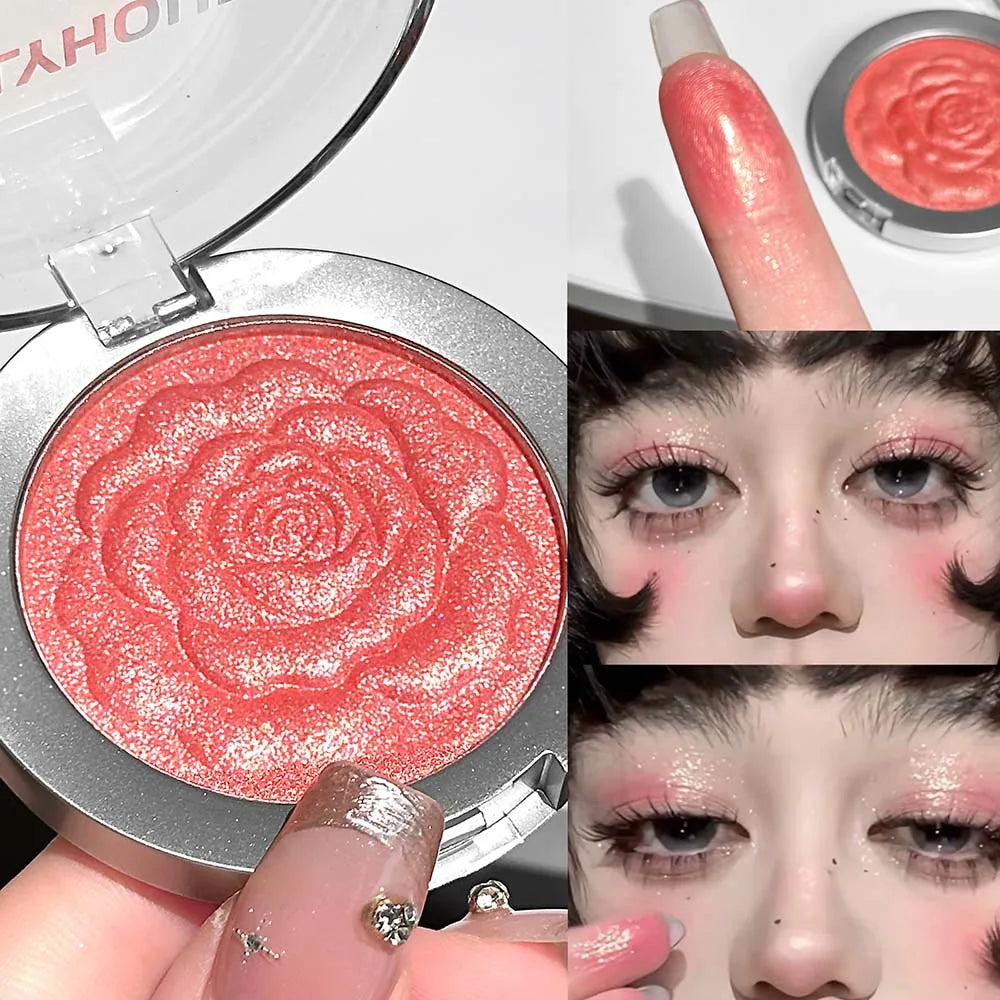 Monochrome Blush Face Shimmer Petal Blusher Palette Highgloss Mashed Potato Contour Makeup Rouge Women Beauty Cosmetics Palette