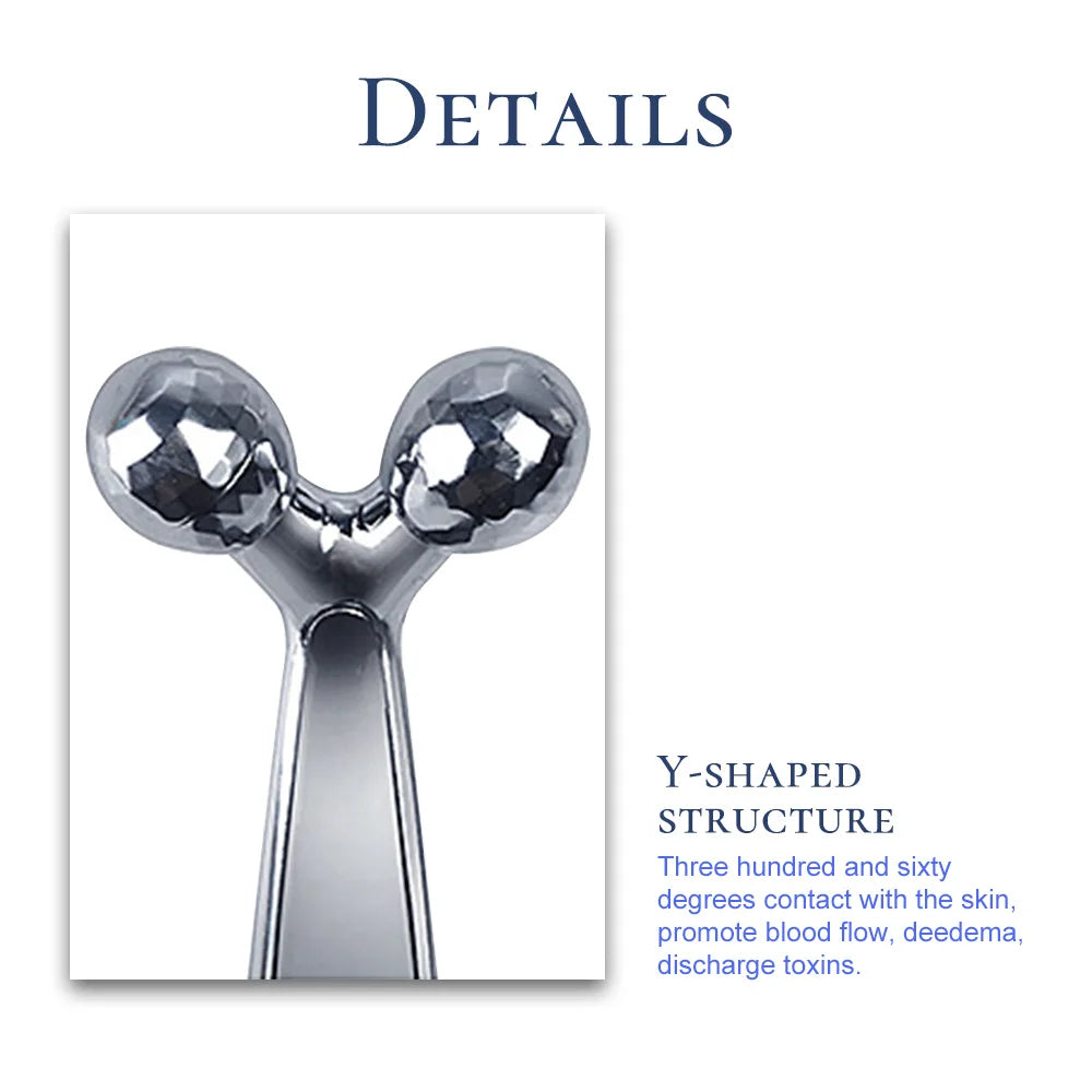 360 Rotate Silver Thin Face Full Body Shape Massager