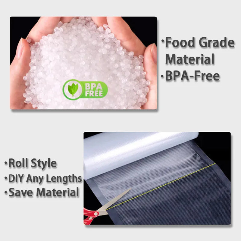 Food Vacuum Storage Packaging 12/15/20/25/28cm 500cm/roll