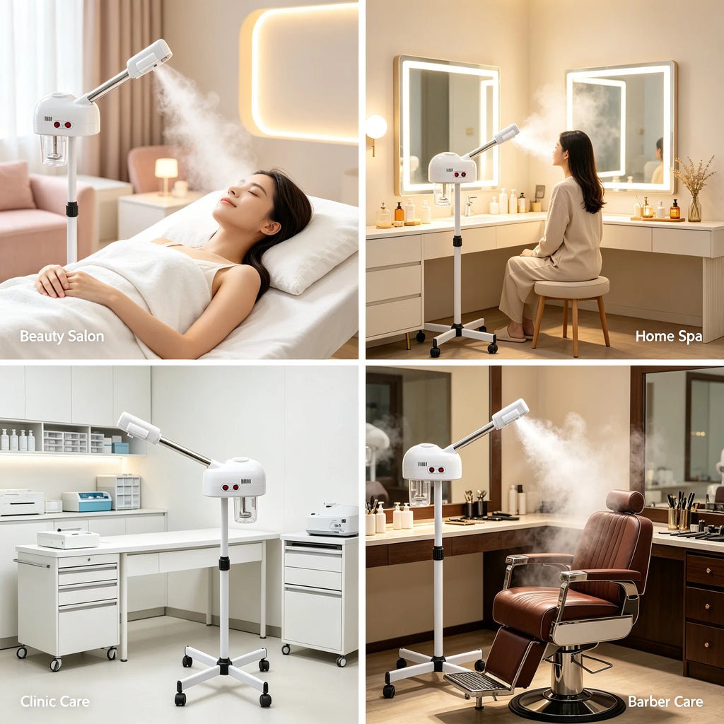Facial Steamer 800W with Ozone-Ion Steam, 360° Rotatable Design for Salon & Home Spa