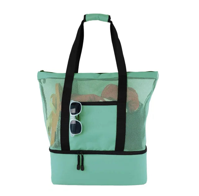 High Capacity Women Mesh Transparent Bag Double-layer Heat Preservation Large Picnic Beach Bags