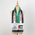 New Palestine Flag Scarf Shawls Fall Pashmina Shawl Wrap Palestinian Hatta Kufiya Keffiyeh Large Scarves With Tassel