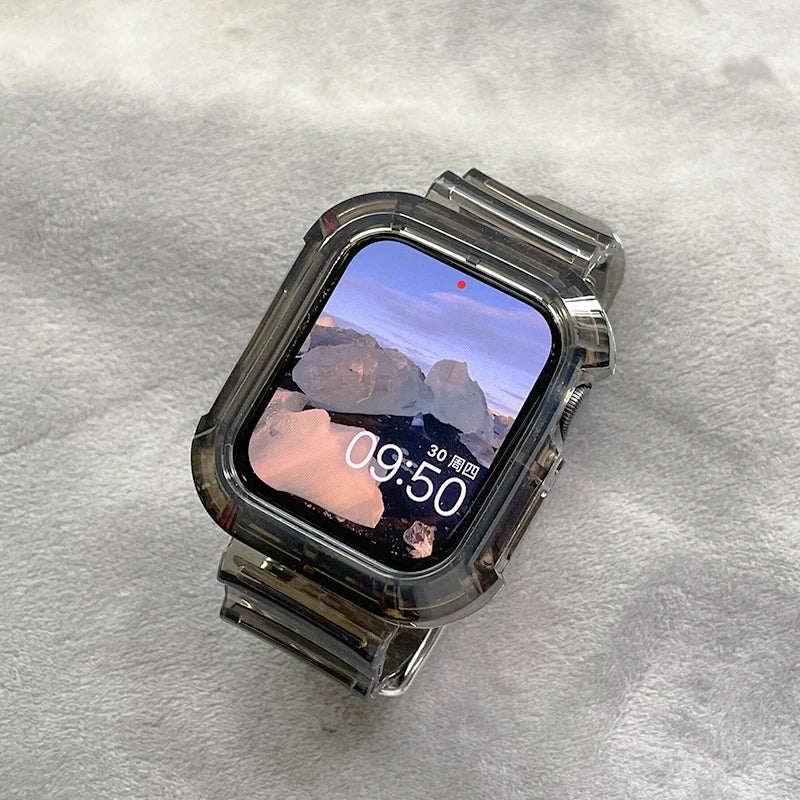 Clear Band + Case for Apple Watch Series
