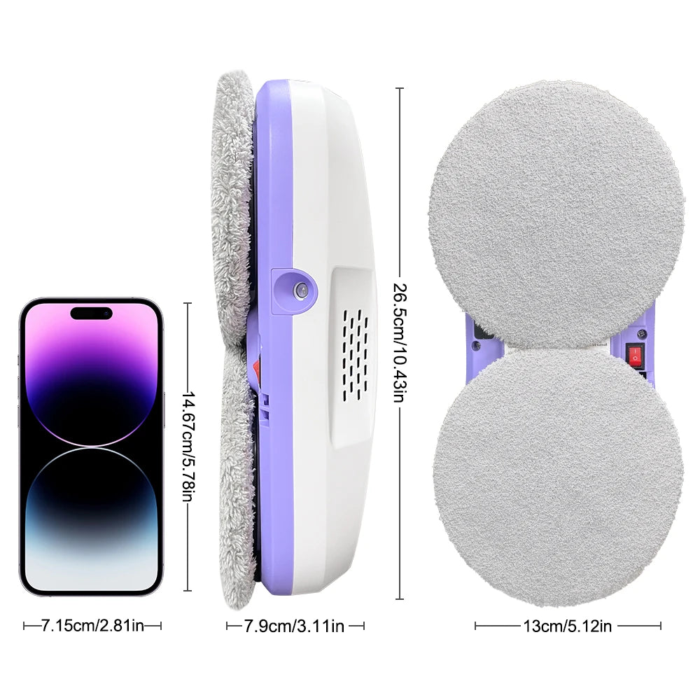 PuRuiKai  Window Cleaning Robot Automatic with Auto Dual Spray 5600Pa