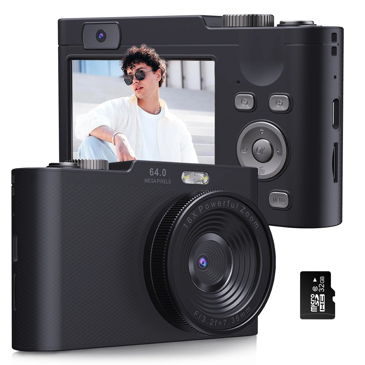 4K30FPS Digital Camera with Autofocus | 48MP Ultra-Compact Vlogging Camera for Photography