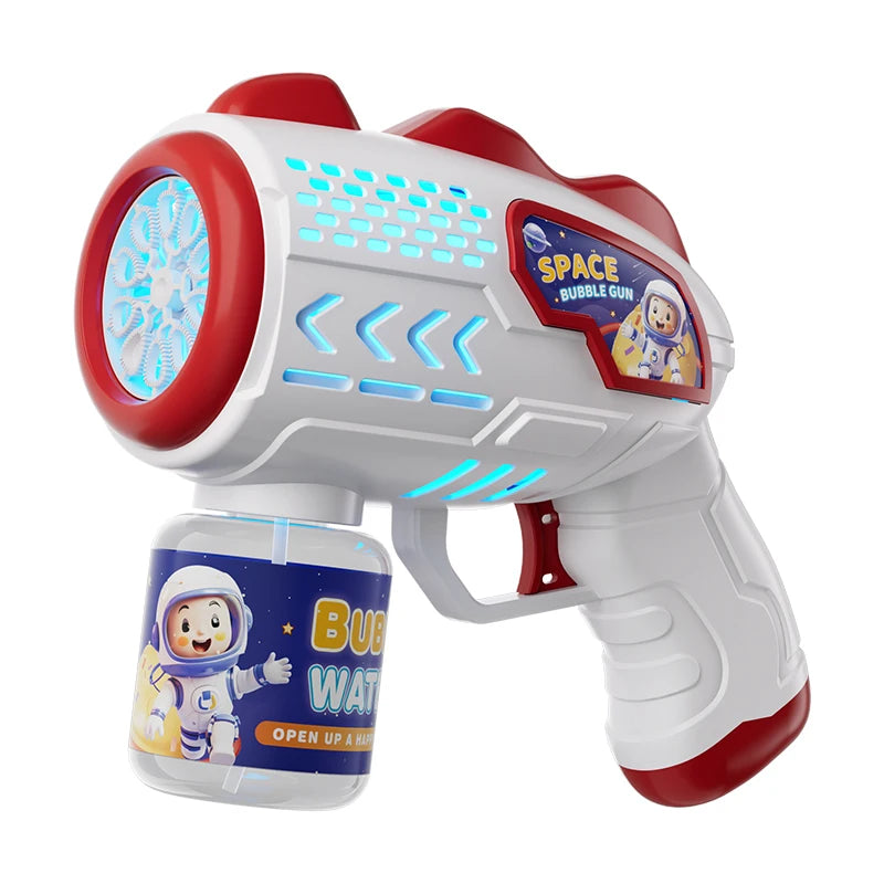 Fully Automatic Space Bubble Machine, Children's Electric Toy, Light-Up Handheld Bubble Gun [Does Not Include Bubble Liquid or Batteries] [Christmas Gift]