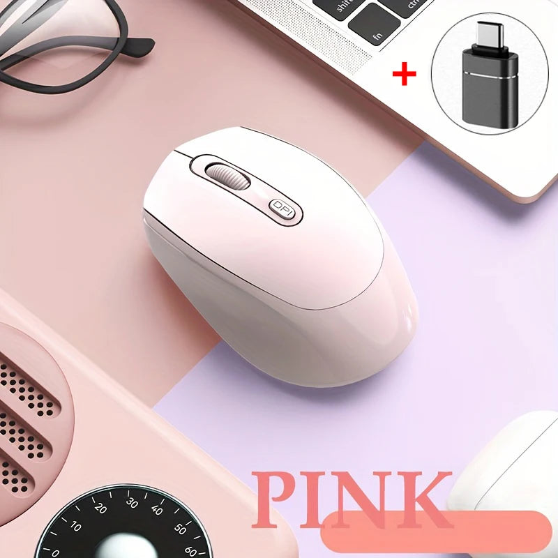 Wireless Mouse Battery Gamer Mouse Dual Modes Bluetooth-compatible 2.4G