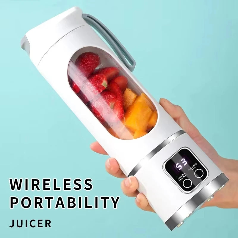 12 Blades Portable Fruit Juicer 450ml Capacity 3 Gears