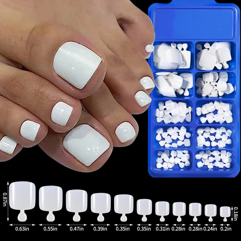 120/100Pcs Almond Fake Nails Extension Wearable Full Cover False Nail Solid Color Mid-length Stiletto/Square Press on Nails
