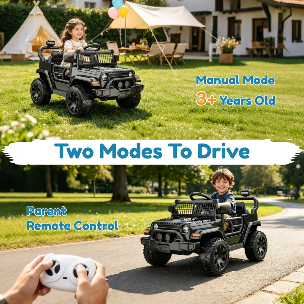 12V Ride On Car for Kids, Electric Ride On Toy with Parent Remote Control