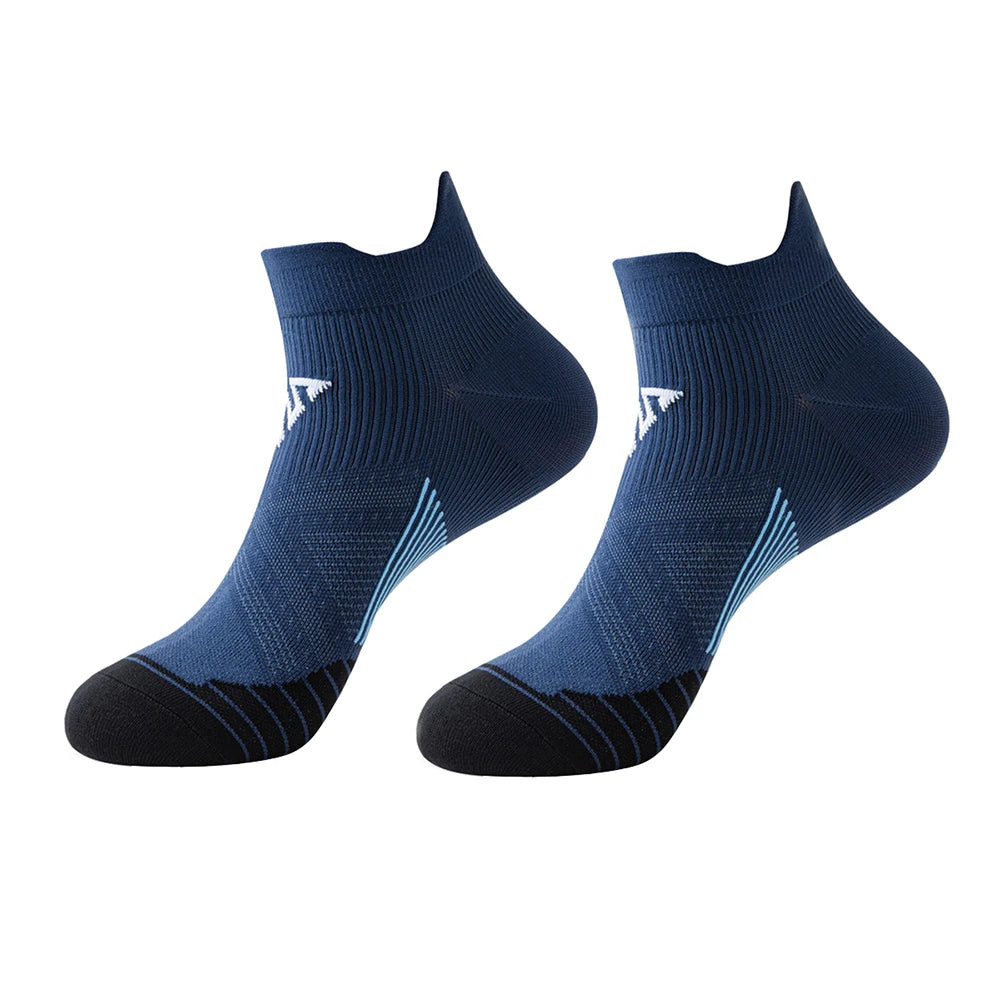 WRELS 1/2/3 Pairs Athletic Running Socks Moisture Wicking Cotton
