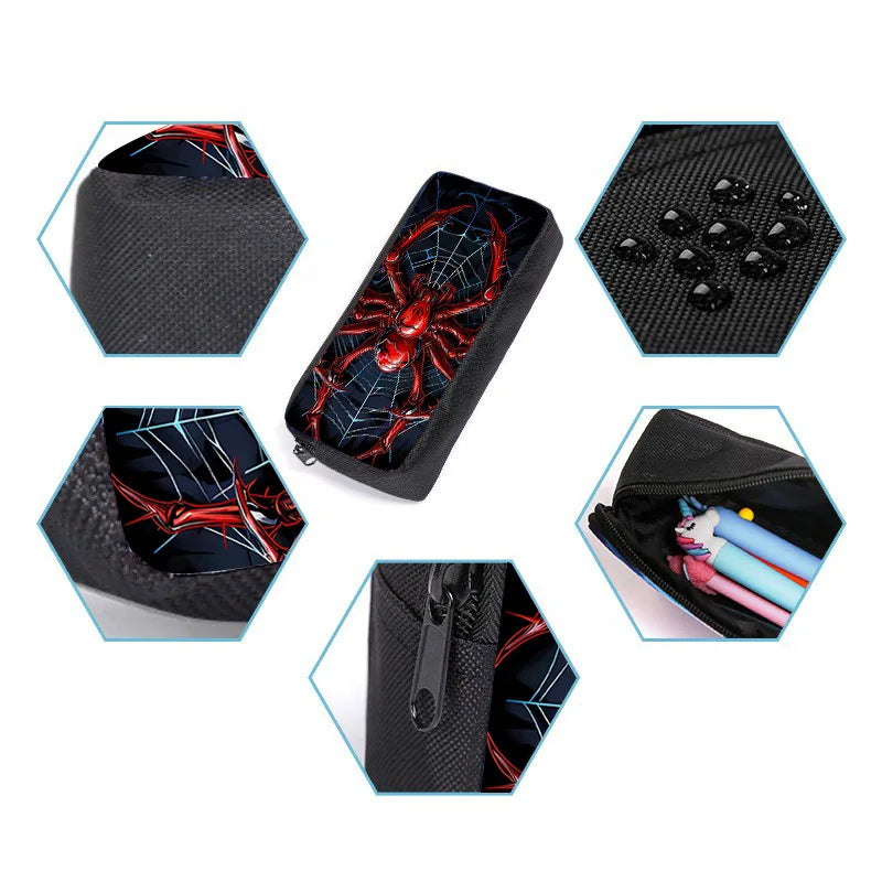 3D Spider Printed Children's School Bag for Boys and Girls 3pecs/set backpacks meal bag pencil case versatile schoolbags bookbag