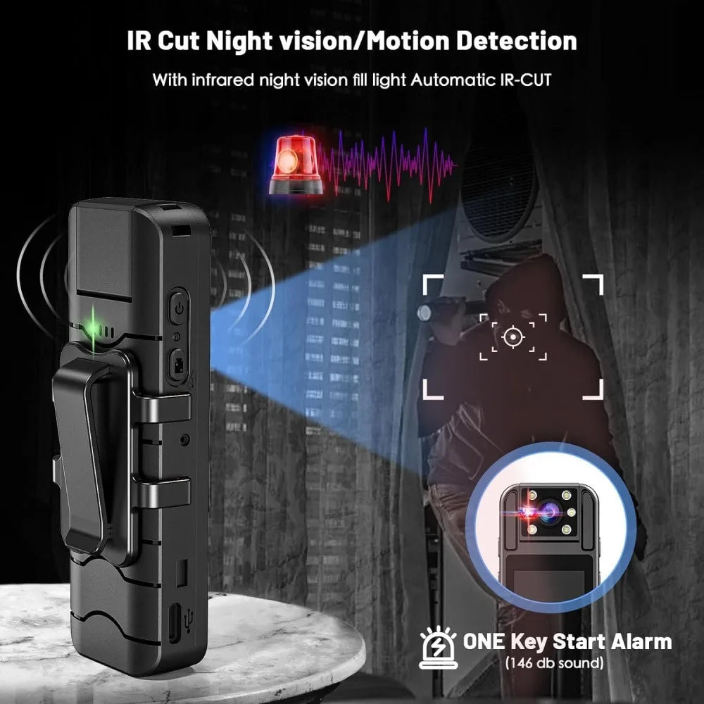 4K Mini Body Camera Audio Video Recording Police Wearable Body
