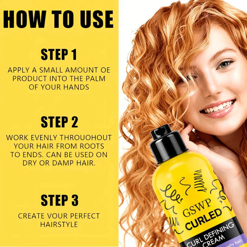 GSWP Argan Oil Curl Cream. Tames frizz and smooths curly hair.