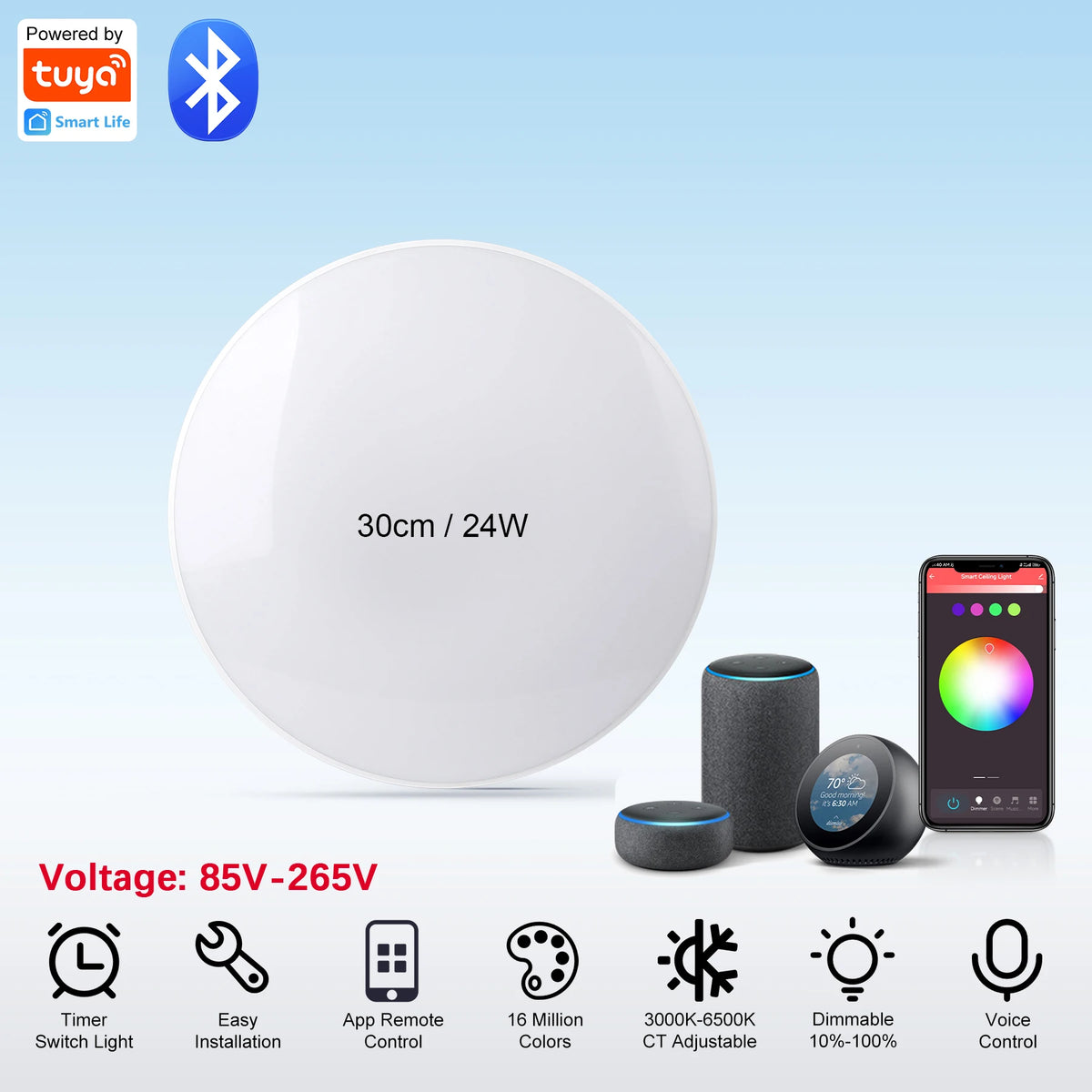 Modern Ceiling Lamp With Remote Control Room Decor Dimmable RGB LED Ceiling Light Fixture For Living Room Bedroom Corridor