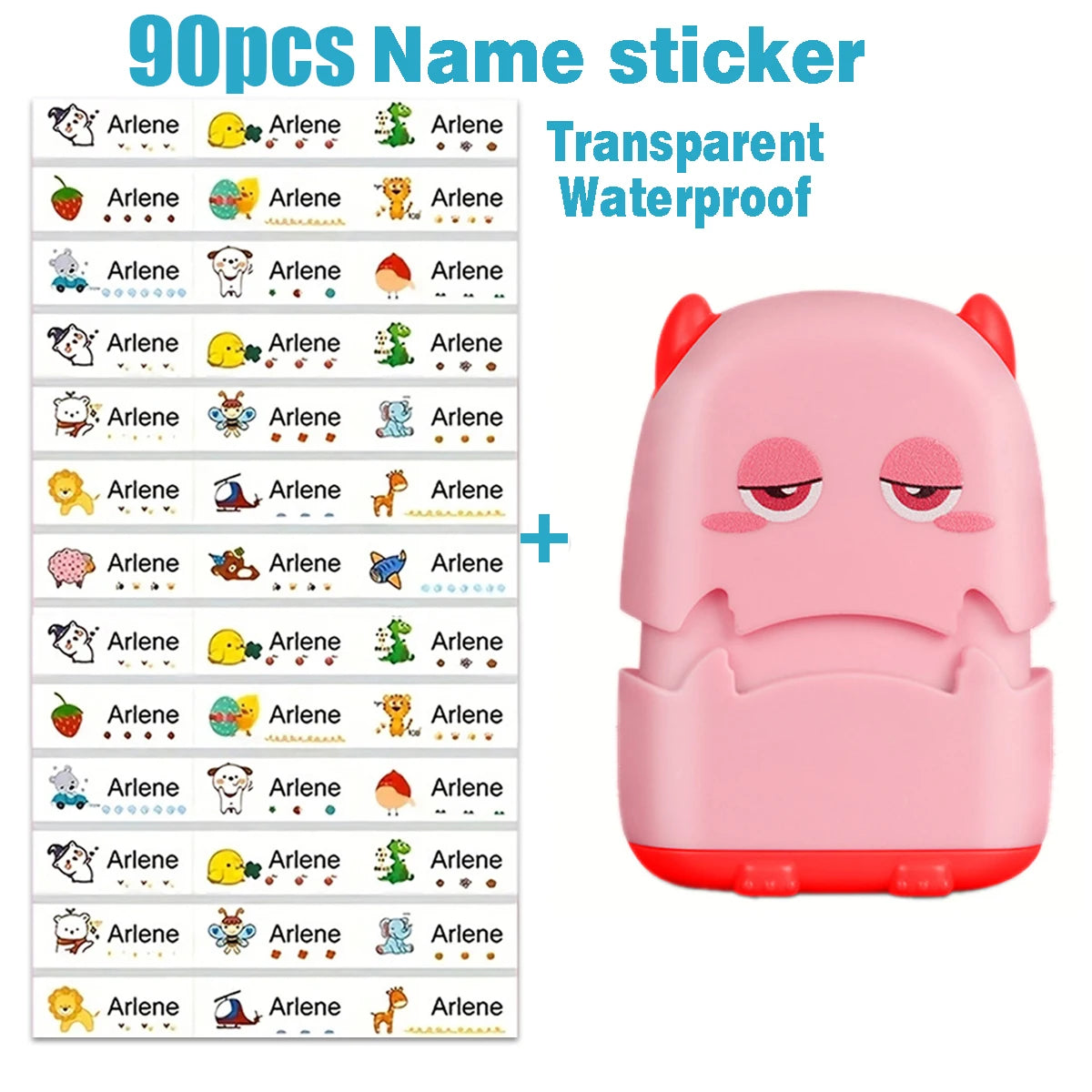 Customized children's name stamp,personalized waterproof stamp for clothing,Men's and women's personalized ink pad stamps
