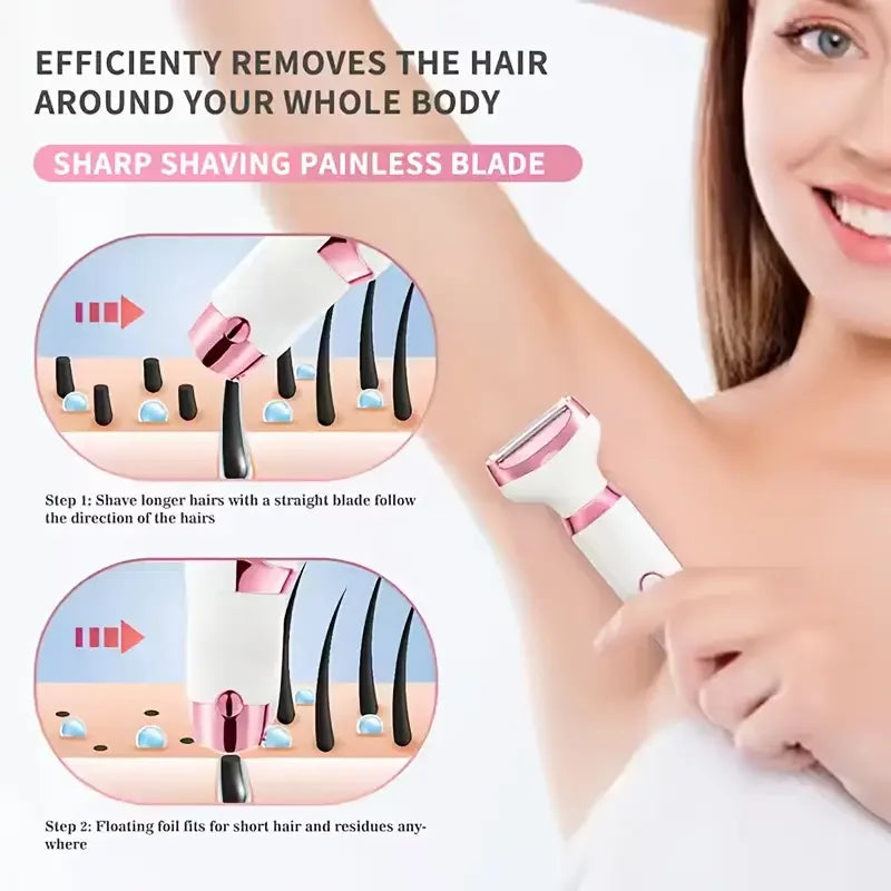HOMEFISH 4 in 1 Electric Razor for Shaver Lady