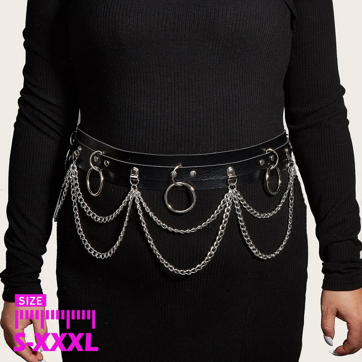 Women Sexy Leg Chain Harness garter Belt Waist Corset Belt Leather Harness Waists Thigh Harness Gothic Clothing Accessory