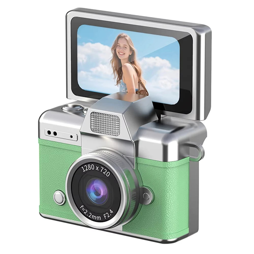 Ourlife Thumb Keychain Camera 1.47 Inch Flip Screen Retro CCD Mini Digital Camera HD Very Small Camcorder Video Recorder