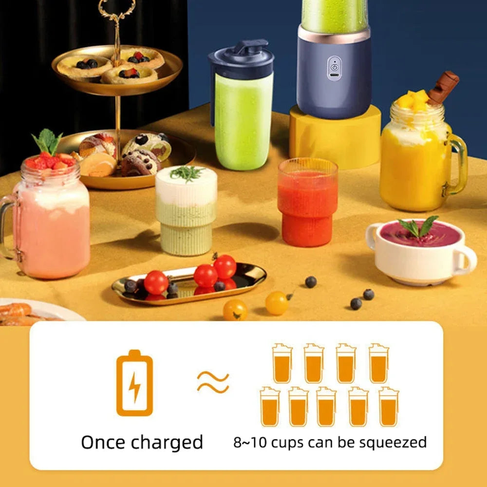 6 Color 400ml Portable USB Blender Electric Travel Juicer Cup