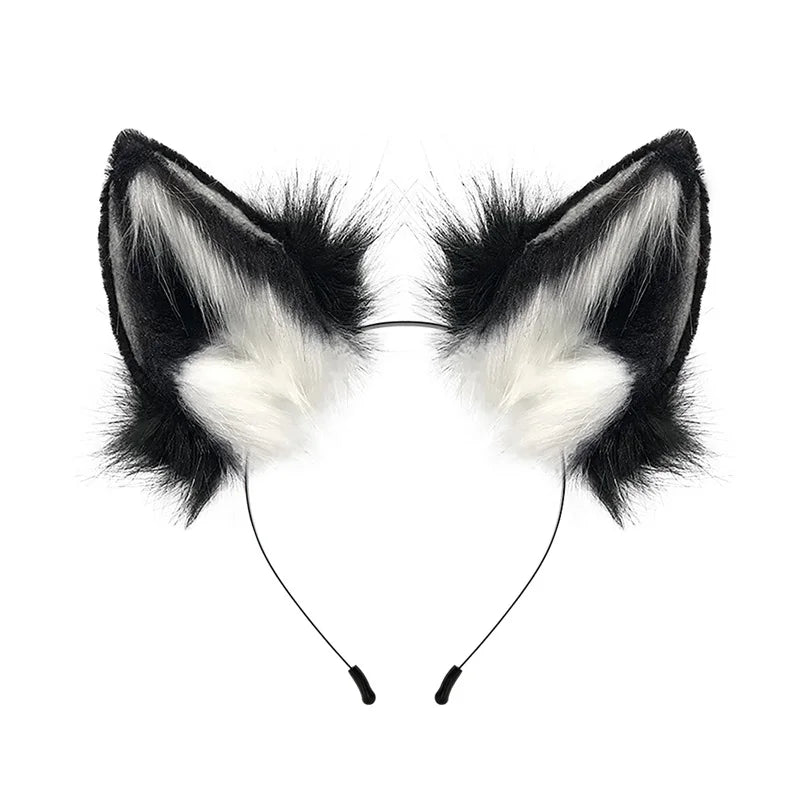 Furry Animal Cat Fox Ear Hair Hoops Adjustable Halloween