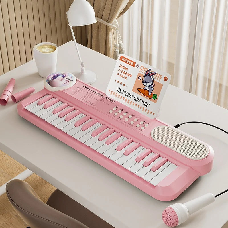 37 Key Kids Electronic Keyboard with Microphone Montessori Educational