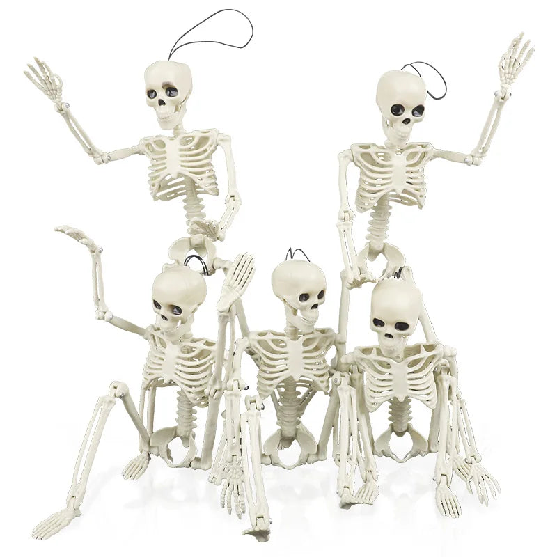 1pc Halloween Skull Skeleton 40cm Posable Skeleton Human