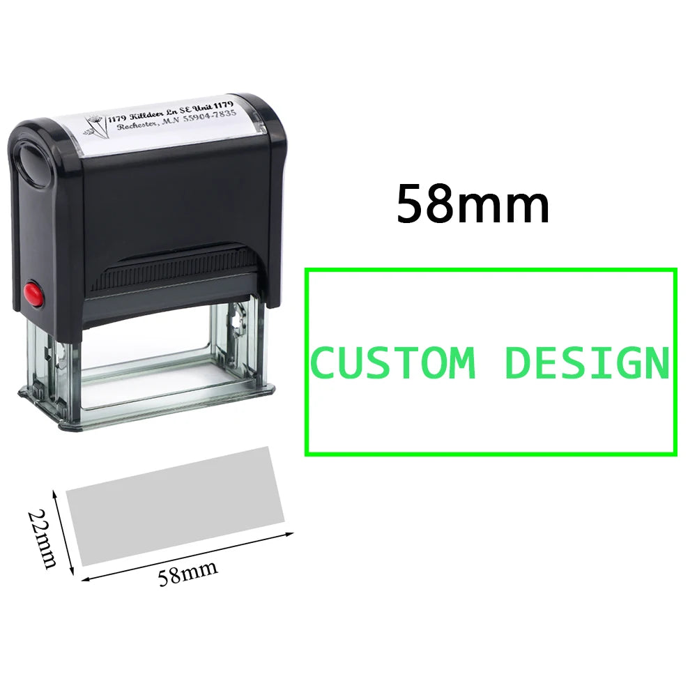 Customize LOGO Self-Inking Stamp Rubber Kit Self Ink Dial Seal Business Number Monogram Printing Stamp Multiple Ink Color Option