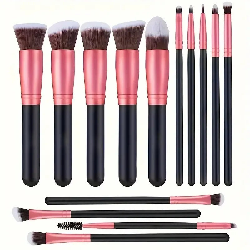 14PCS Makeup Brushes Set Professional Foundation Eye Shadow Concealers Blending Blush Brush Kabuki Soft Fluffy Women Beauty Tool