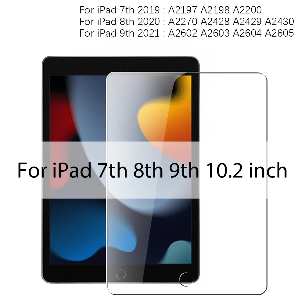 Tempered Glass Screen Protector For iPad A16 Air 13 11 5 4 M3 2025 10th Generation For iPad Pro 12.9 M4 M2 9th 7th Mini 6 7 Film