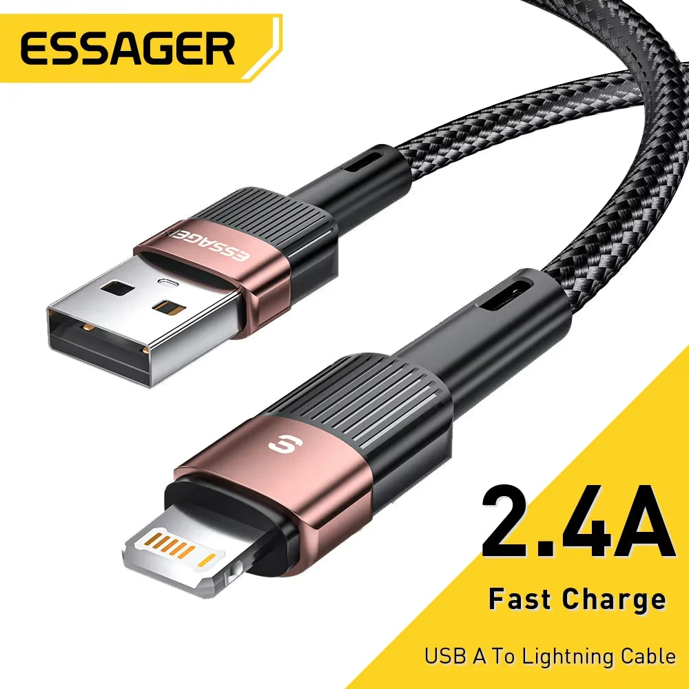 Essager USB Cable For Iphone14 13 12 11 Pro Max Xs Xr X SE 8 7 6 Plus