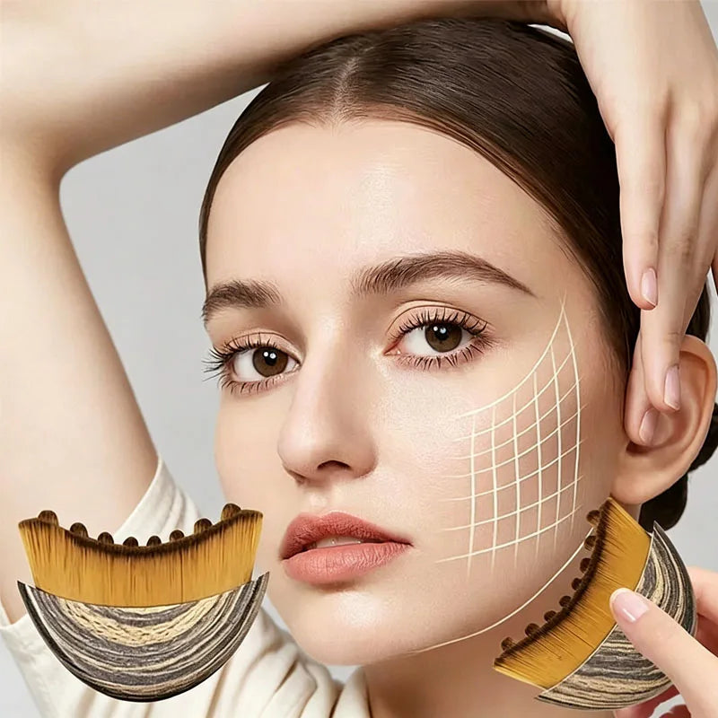 Lymphatic Contour Face Brush Ergonomically Designed To Fit  Sculpting Drainage Massager for Face The Skin Precisely LBHL31