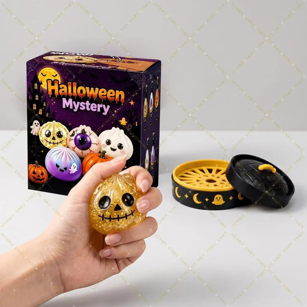 Halloween Party Theme Soft Squishy Dumpling Squishy Steam Box