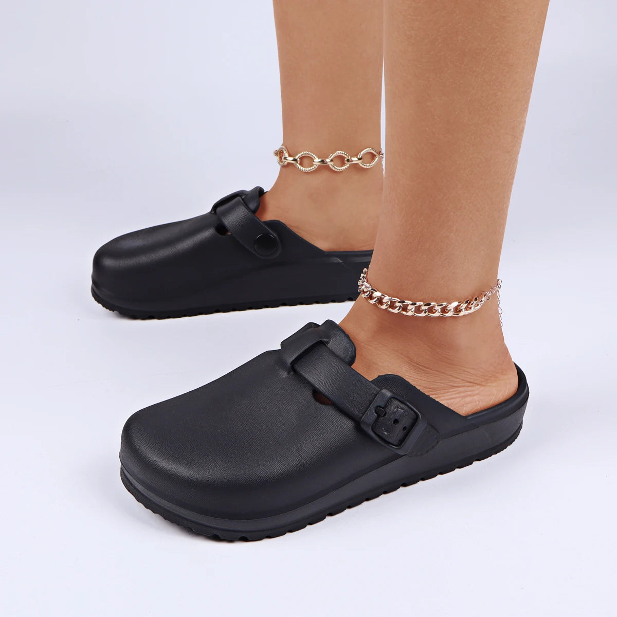 House Slippers Adjustable Buckle EVA Women's Slippers