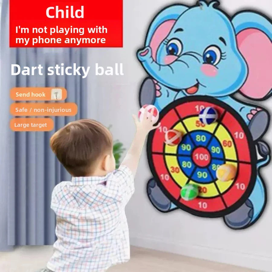 1set- Dart Board for Kids with 3 Sticky Balls Indoor Outdoor Sport