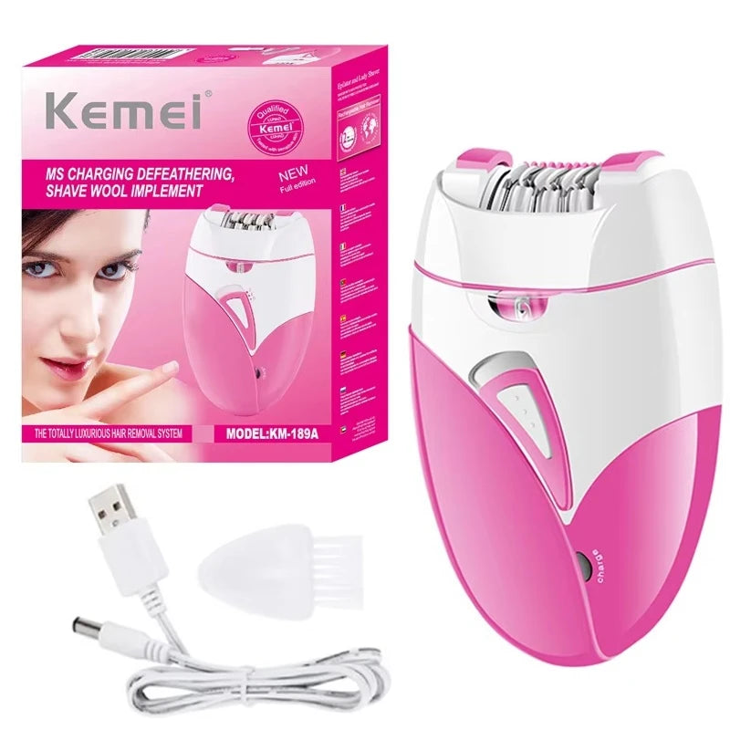 Rechargeable Epilator Women Electric Facial & Body Hair Remover