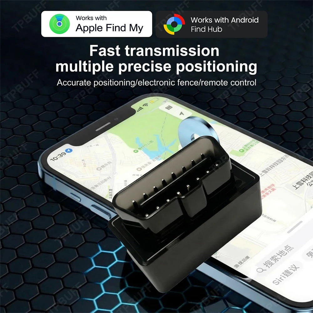 Dual System Android & IOS Google Find My car OBD for iPhone Compatible with all car OBD locators Monitoring tracker Vehicle anti