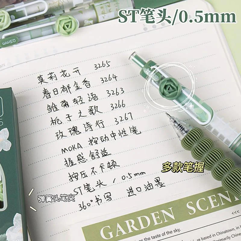 5Pcs Creative Rose Series 0.5mm Gel Pen