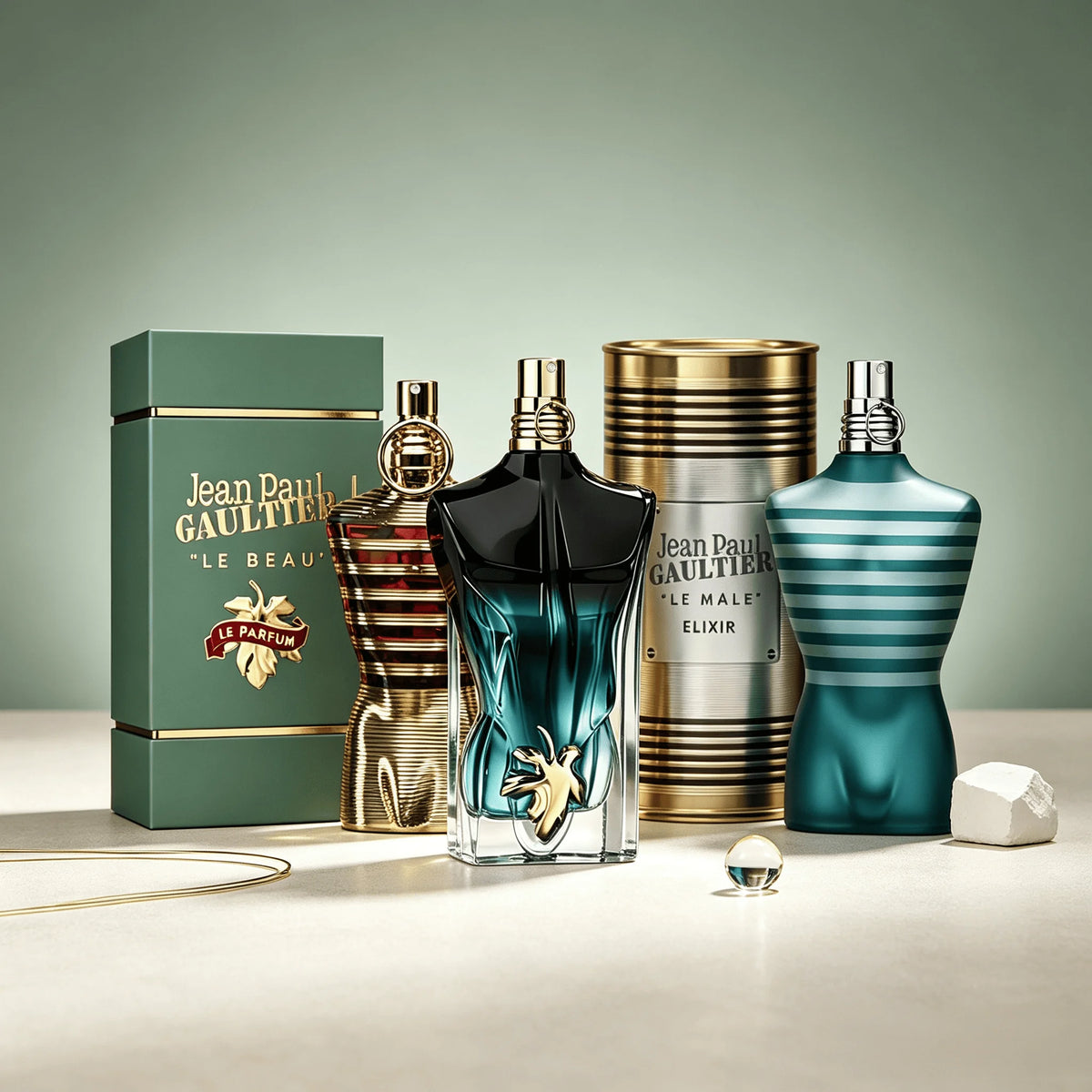 Jean Paul Gaultier Le Male Le Beau Series 3 Styles Perfume Collection